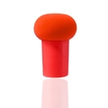 Éponge à maquillage champignon orange avec manche rouge pour un estompage parfait du teint - Emballage en vrac / Rouge