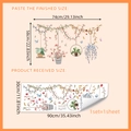 Hanging green plants and butterflies wall decals for living room decoration - 30*90cm*1 Sheet