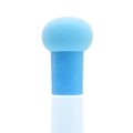 Éponge maquillage champignon bleue avec manche pour une application uniforme - Emballage en vrac / Bleu