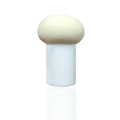 Éponge maquillage tête de champignon blanc crème avec manche blanc ergonomique pratique - Emballage en vrac / Blanc