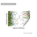 Sticker mural floral avec feuilles vertes et papillons 20x10cm pour décoration maison - 10*20cm*1 Feuille
