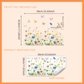 Bunte Blumen- und Schmetterling-Fensteraufkleber mit DIY-Layout und Endmaß-Anzeige - 30*60cm*1 Blatt