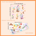 Stickers muraux animaux aquarelle avec renard et éléphant pour décoration de chambre - 30*90cm*3pcs