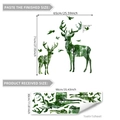 Forest deer wall decals with trees and birds for living room decor 71x65cm - 30*90cm*1 Sheet