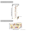 Detail of cartoon mouse height chart wall decal showing scale from 30cm to 170cm - Climbing Cartoon Mouse (M14522)