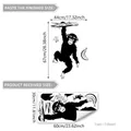 Stickers muraux gorille noir et banane dimensions pour décoration chambre enfant - 30x60cm (1 Feuille)