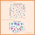 Stickers muraux bulles aquarelle pour salon montrant les dimensions finies et reçues - 20*30cm*3 Feuilles