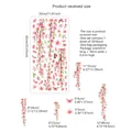 Pegatinas estáticas de flores de durazno y mariposas con detalles de medidas en la tabla - Mariposa De Flor De Cerezo Rosa (DJ702-ZJ) / 30x60cm x 1 Hoja