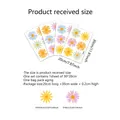 Colorful daisy flower wall stickers set with size guide for home wall decor - Colorful Daisies (20*30cm*4 Sheets) (MS6421)