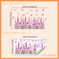 Stickers de fenêtre lavande et papillon avec dimensions pour la décoration intérieure - Papillon Lavande (DJ2082) / 30x60cm x 1 Feuille