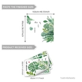 Adesivi murali con piante tropicali di monstera in PVC per decorazione casa - Motivo di Foglie Verdi Tropicali