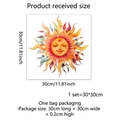 Colorful Greek style sun and moon static window sticker for home glass decoration - Colorful Artistic Sun Pattern (DJ3075-YJ)