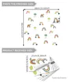 Guida alle taglie adesivi murali arcobaleno con layout 60x60cm e set da 6 fogli - Motivo Nuvola Arcobaleno