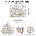 Holografische madeliefje en vlinder raamstickers set voor glasdecoratie - Madeliefje Vlinder Regenboog Stijl