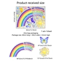 Regenbogen und Schmetterling Fensterbilder Set für statische Glasdekoration - 30*40cm*1 Blatt
