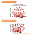 Valentine's Day gnomes window stickers with hearts and flowers in dual-sided static design - Gnome Heart Style (D14000-KL)