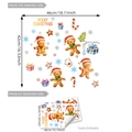 Christmas window stickers with gingerbread man and snowflake patterns for home decor - 30*40cm*2 Sheets