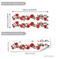 Dettaglio dimensioni per adesivi con rose rosse, misura finale 58x24.8cm - 15*60cm*2pz