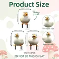 Creative 2D duck garden stakes set of 3 with detailed metric and imperial size specs - Set of 3 Pieces
