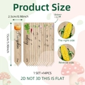 Set di 14 etichette per orto in plastica con stampa effetto legno e nomi verdure - Set di Motivi Vegetali