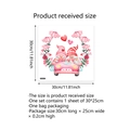 Specifiche dettagliate delle dimensioni per adesivi murali gnomi e fiori di San Valentino - Stile Gnomo che Guida l'Auto LOVE (ATW6024-NL)