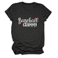 Close-up of charcoal gray t-shirt with Baseball Grammy graphic and soft cotton texture - Heather Charcoal (White Text)