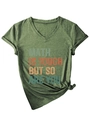 Détail du t-shirt vert armée à col en V avec imprimé vintage et nœud décoratif devant - S / Vert olive