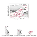 Cartoon rabbit and heart wall decals for kids' bedroom wall decor, 40x30cm size - 30*40cm