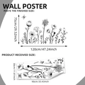 Schwarz-weiße Blumen-Danklöwenzahn-Wandtattoos mit 12 Stück 3D-Schwarze Schmetterlings-Deko - Löwenzahnblume Und Dreidimensionaler Schmetterlingsstil