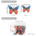 3D Wandaufkleber Schmetterling im USA Flagge Design in zwei Größen für Wohndekoration - Amerikanische Flagge Stil (PY16001-YJ)