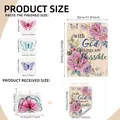 Guide des tailles sticker mural floral avec ensemble de 12 papillons 3D colorés - 30x40cm 1 Feuille + 12 Papillons