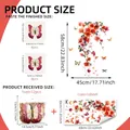 Size guide for 3D gold butterfly and red floral vine wall sticker set decoration - 30*60cm Wall Sticker + 12pcs 3D Butterflies