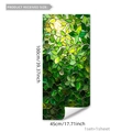 Green leaves pattern static cling window film with 100x45cm dimensions and double sided print - 45*100cm*1pc