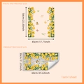 Gele tulpen en vlinders statische raamstickers met afmetingen van 58x45 cm - 30x60cm