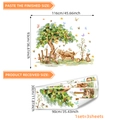 Watercolor forest animal wall decals featuring bear in hammock and tree for kids room - Forest Animals Watercolor Set / Medium