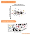 Brave Wandtattoo Set mit Schmetterlingen und Blumenranken im Format 129x74cm auf Weiß - 30*90cm*2 Stk