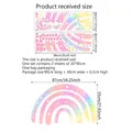 Stickers muraux arc-en-ciel cœur pour chambre enfant, lot de deux feuilles 30x90cm - 30x90cm x 2 Feuilles