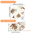 Stickers muraux animaux de la forêt avec ours, cerf et lapin au style aquarelle - Animaux de la Forêt (MS2559-KN)