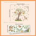 Cartoon forest animals wall stickers with bear deer and tree for kids room decor - Forest Animals Set