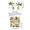 Dschungel Wandtattoo mit Affen und Lianen, 146x98cm Format für Kinderzimmer-Deko - 30*90cm*3 Stück Set