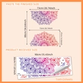 Sticker mural fleur mandala violette créative avec motifs géométriques symétriques en PVC - 30*90cm * 2 pièces