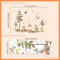 Tableau des tailles pour stickers muraux animaux de la forêt mesurant 115x83 cm - 30*90cm*2pcs