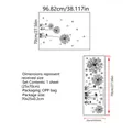Adesivi murali dente di leone nero con dimensioni del layout per l'arredo del soggiorno - 25*70cm