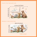 Watercolor forest animal wall decals with bear and raccoon for bedroom nursery decoration - Forest Animals (MS7643) / 30x60cm