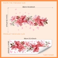 Wandtattoo mit rosa Hibiskusblüten und Schmetterlingen für das Wohnzimmer Dekor - 30*90cm