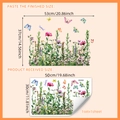 Kleurrijke bloemen en vlinders raamstickers dubbelzijdig van 53x37cm voor huisdecoratie - Kleurrijke Florale Vlinderstijl