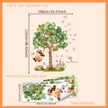 Cartoon forest wall stickers with girl on swing and tree for kids room decoration - Tree Girl Swing Style