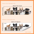 Cartoon cats and dogs static window stickers with 50x15cm size specifications - 15*50cm