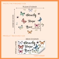 Inspirierende Schmetterling Wandaufkleber mit Family Hope Love Zitaten und Aquarellen - 30*60cm