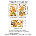 Three sheets of autumn gnome wall decals with pumpkins and sunflowers in 30x20cm size - Gnome Sunflower Style (CT4046-ZC) / 3 Sheets/Pack (20x30cm)